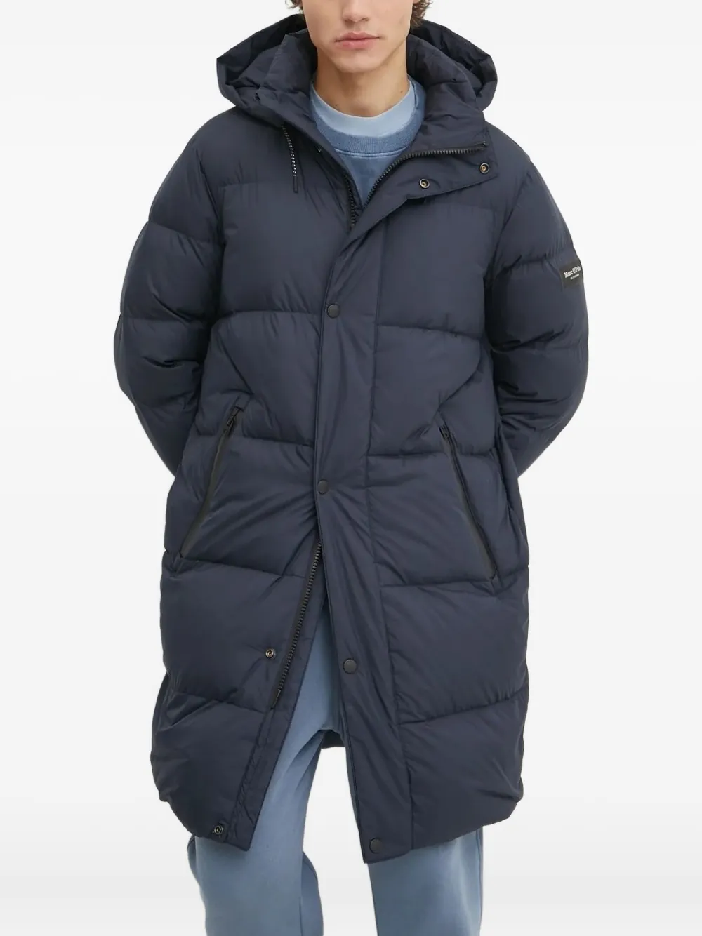 Marc O'Polo Donsjack met capuchon Blauw