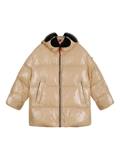 AI Riders On The Storm goggle-detail hooded puffer jacket