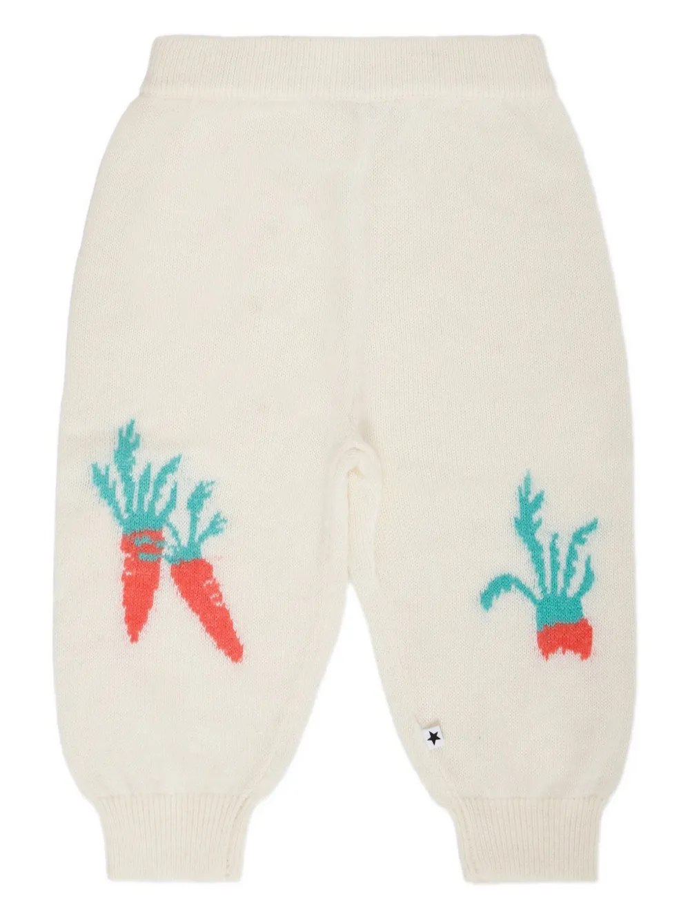 Molo Gebreide broek met wortel-intarsia Beige