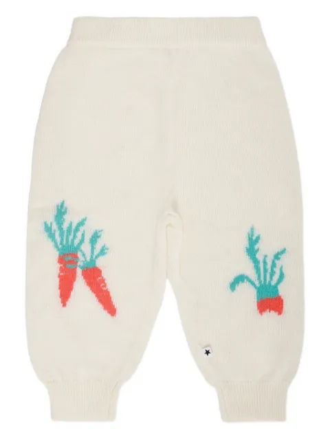 Molo carrot-intarsia knitted trousers