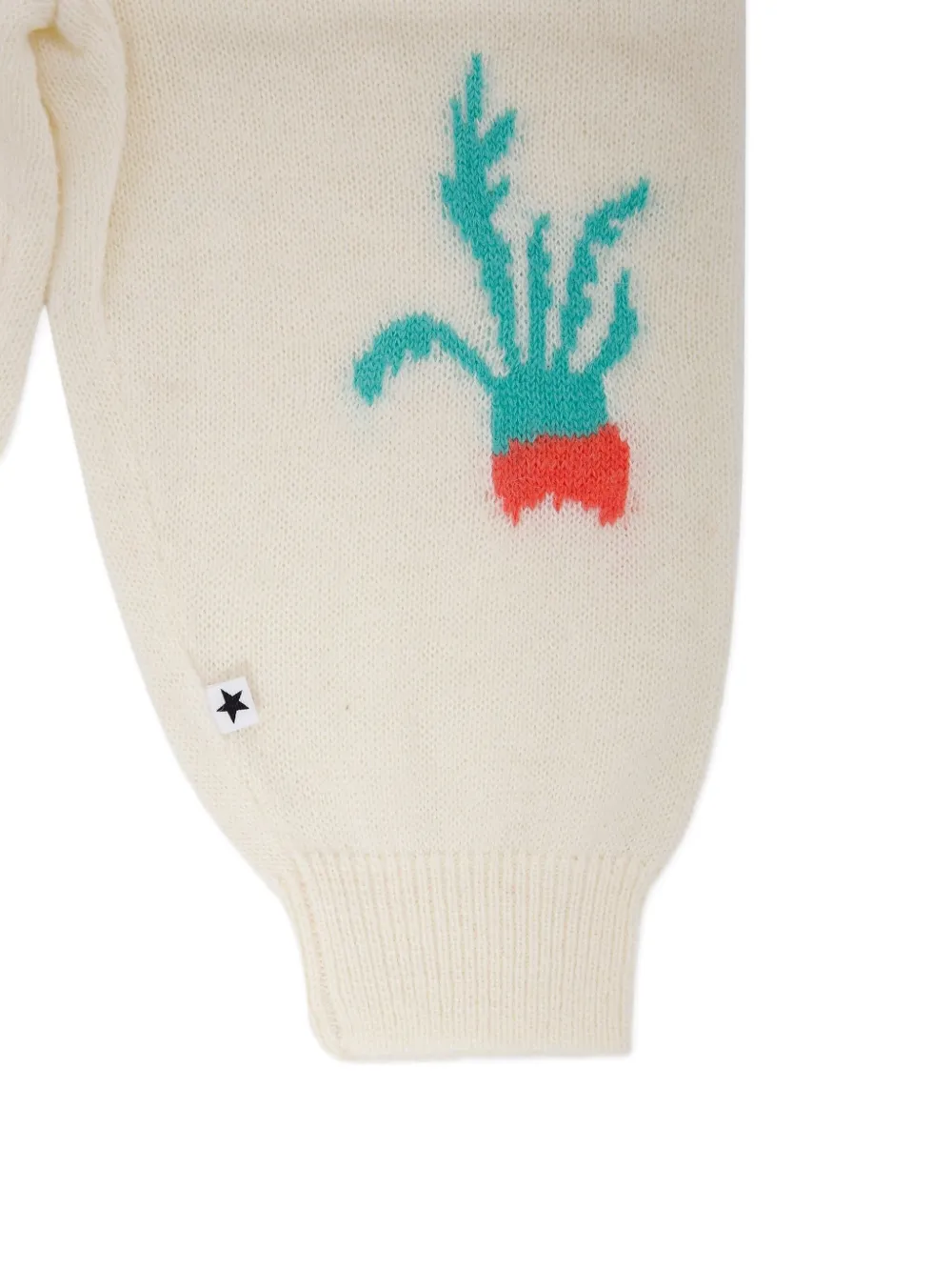 Molo Gebreide broek met wortel-intarsia Beige