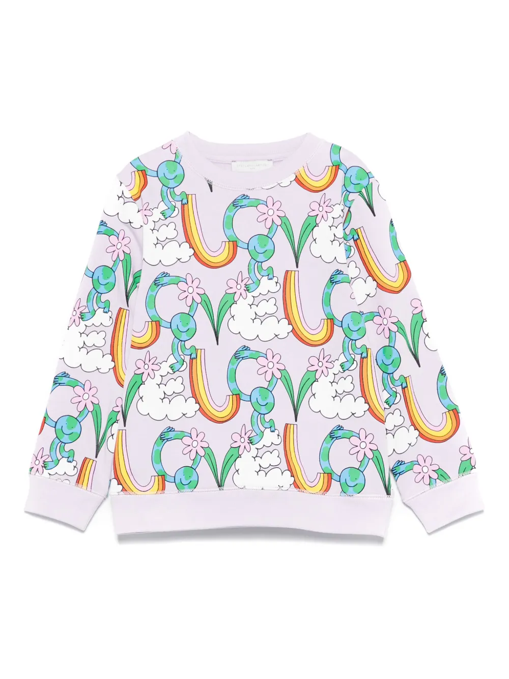 Stella McCartney Kids Sweater met grafische print Paars