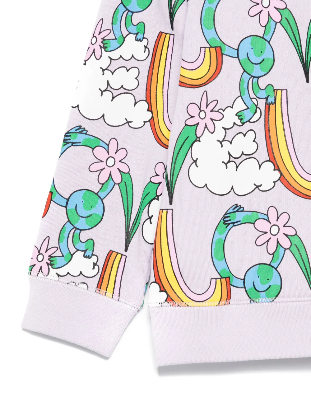Stella McCartney Kids Sweater met grafische print Paars
