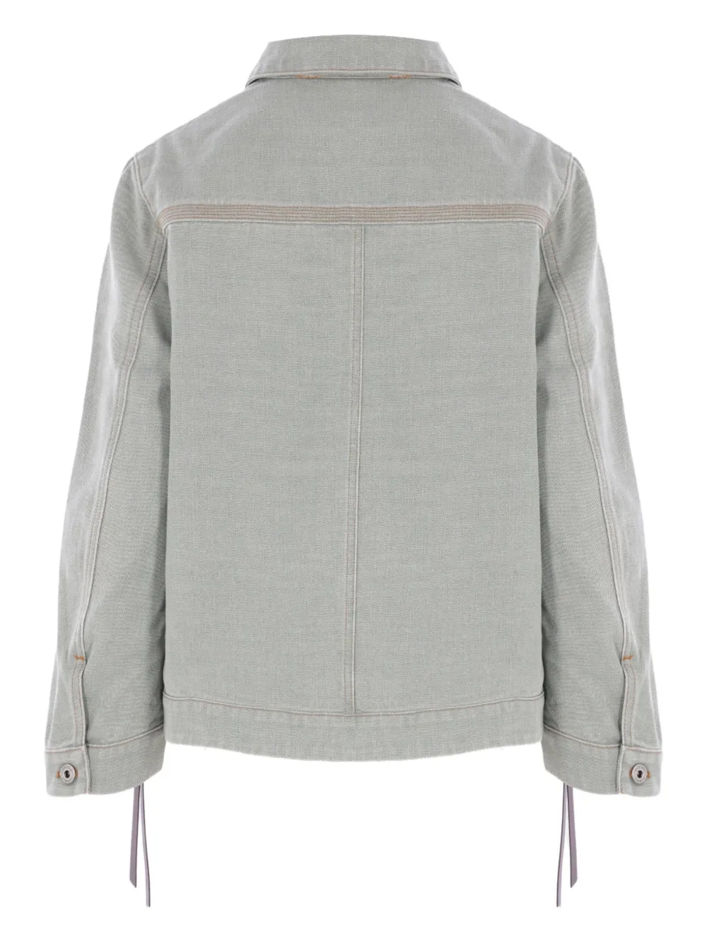 LOEWE patch-pocket denim jacket Groen