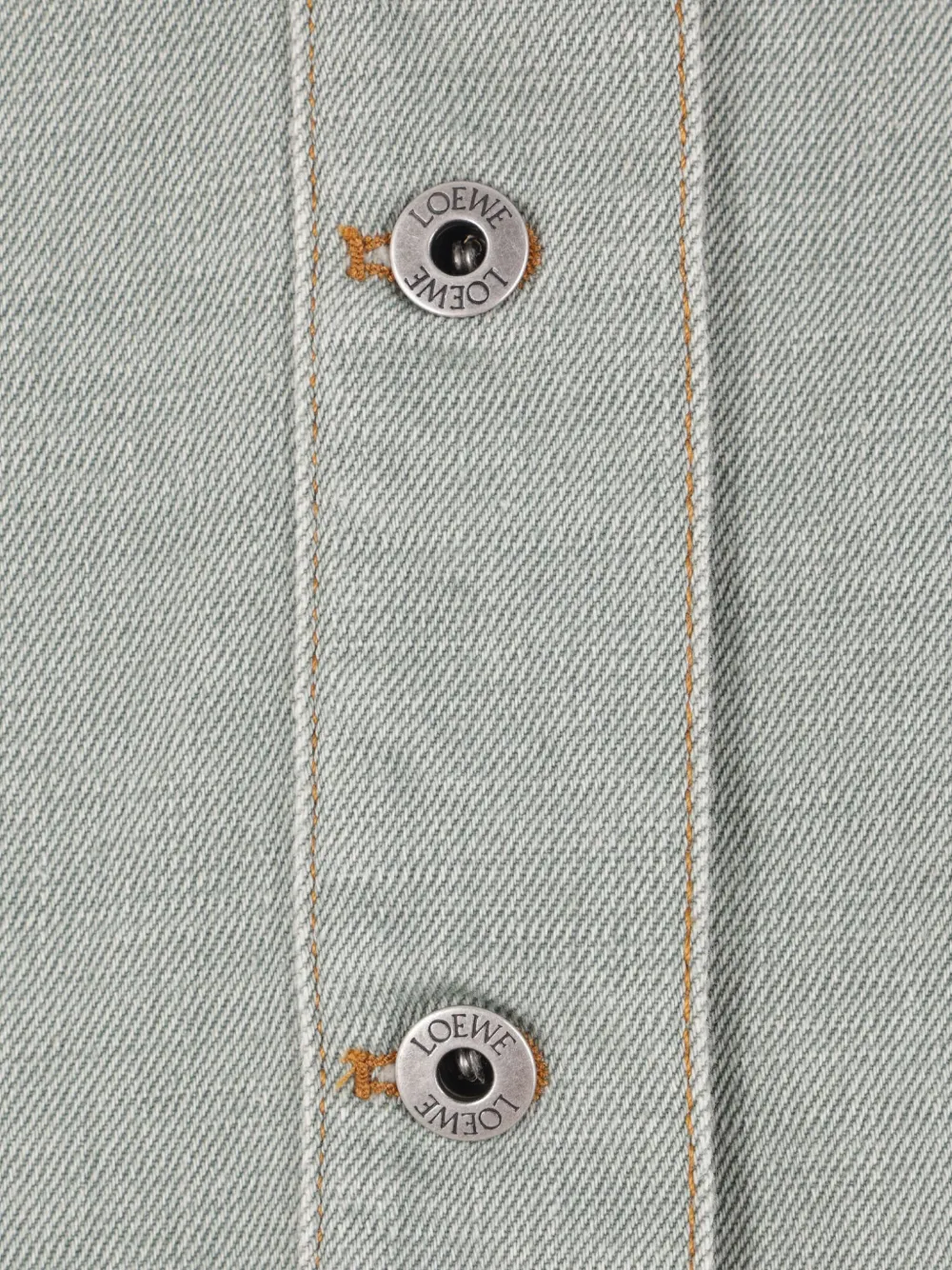 LOEWE patch-pocket denim jacket Groen