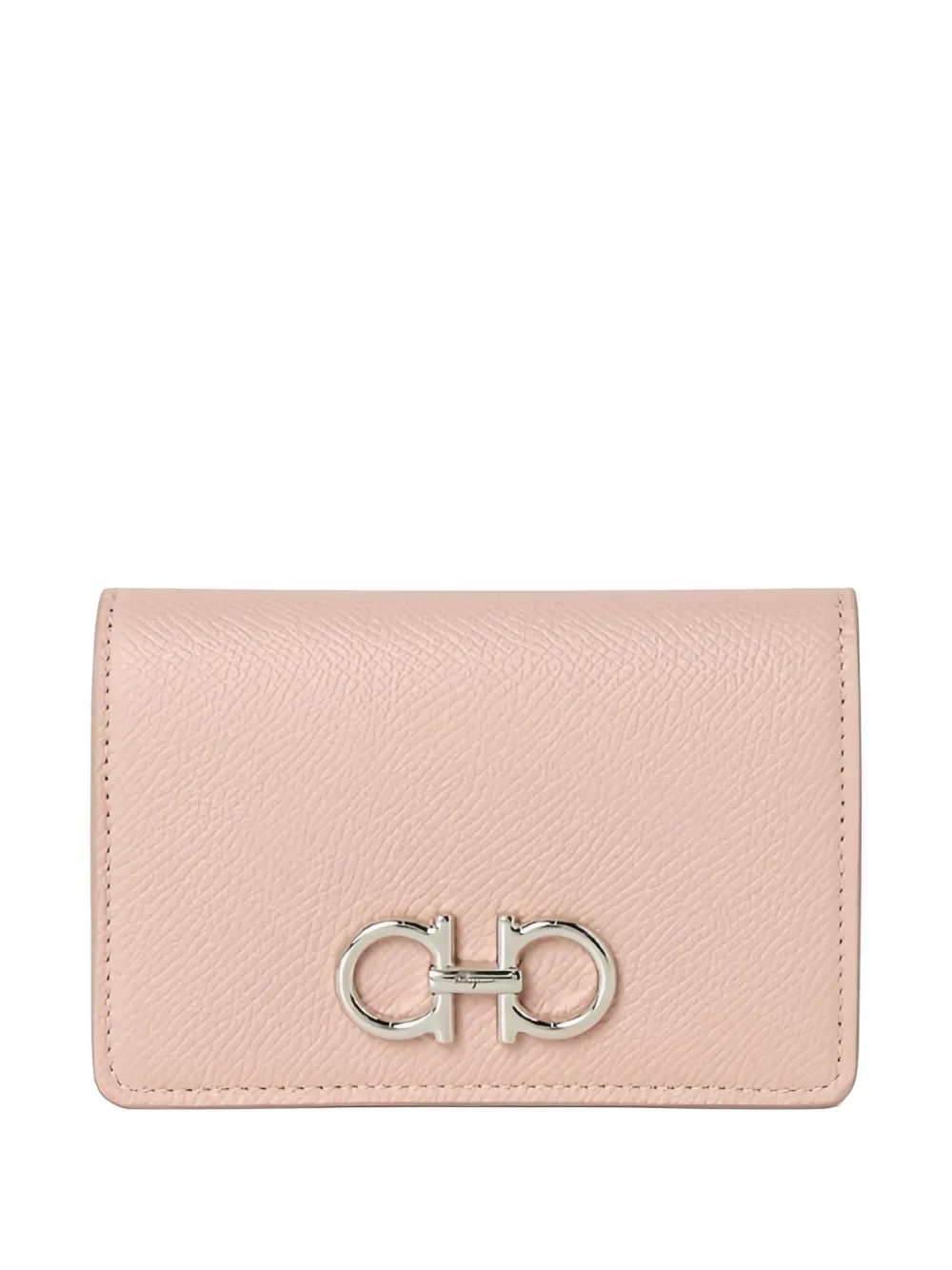 Ferragamo Gancini leather wallet Roze