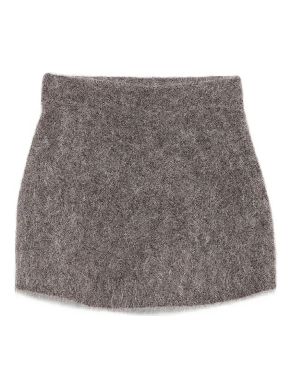 Soft Goat brushed-effect mini skirt - グレー Soft Goat brushed-effect mini skirt - グレー