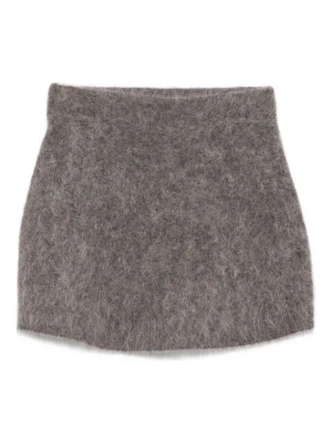 Soft Goat brushed-effect mini skirt