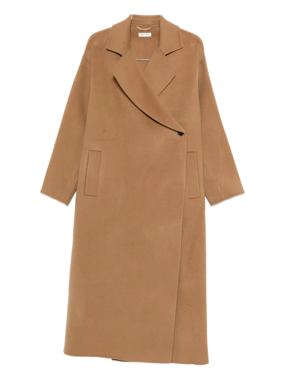 Soft Goat Wool-cashmere Single-breasted Coat In Multi