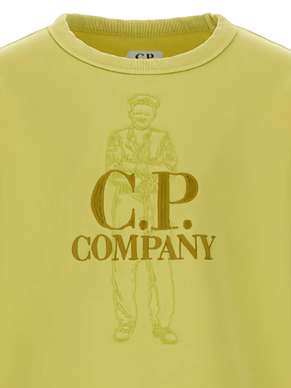 C.P. Company Kids Sweater met borduurwerk en ronde hals Groen