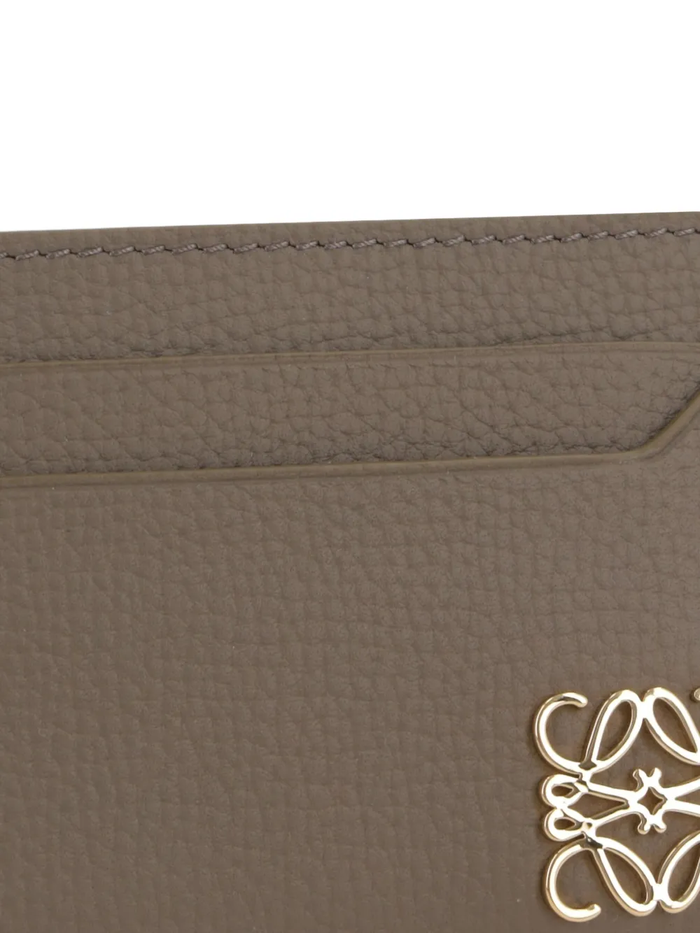 LOEWE Pasjeshouder van kalfsleer met logoplakkaat Bruin