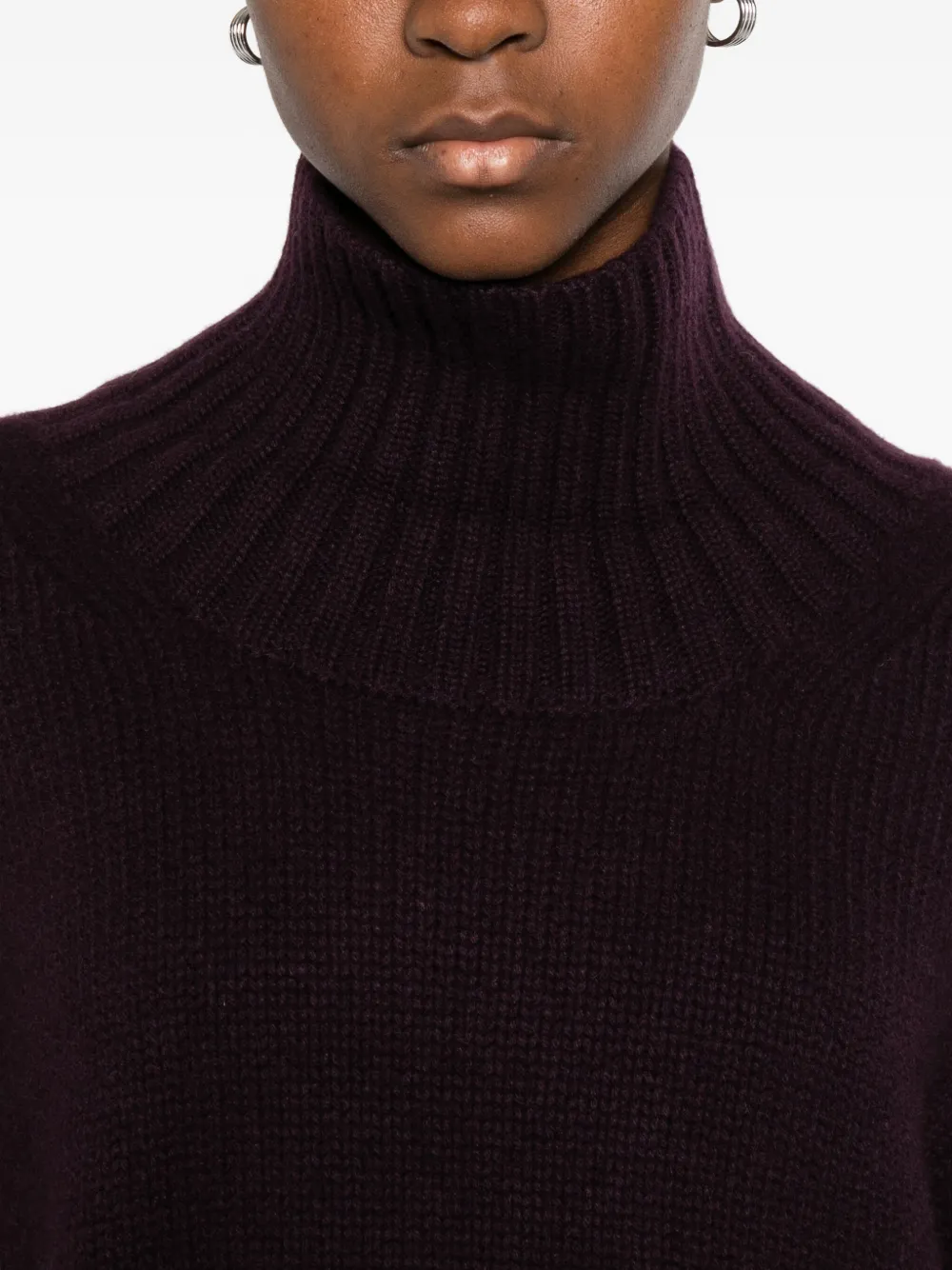 Soft Goat Turtleneck Sweater In Brown