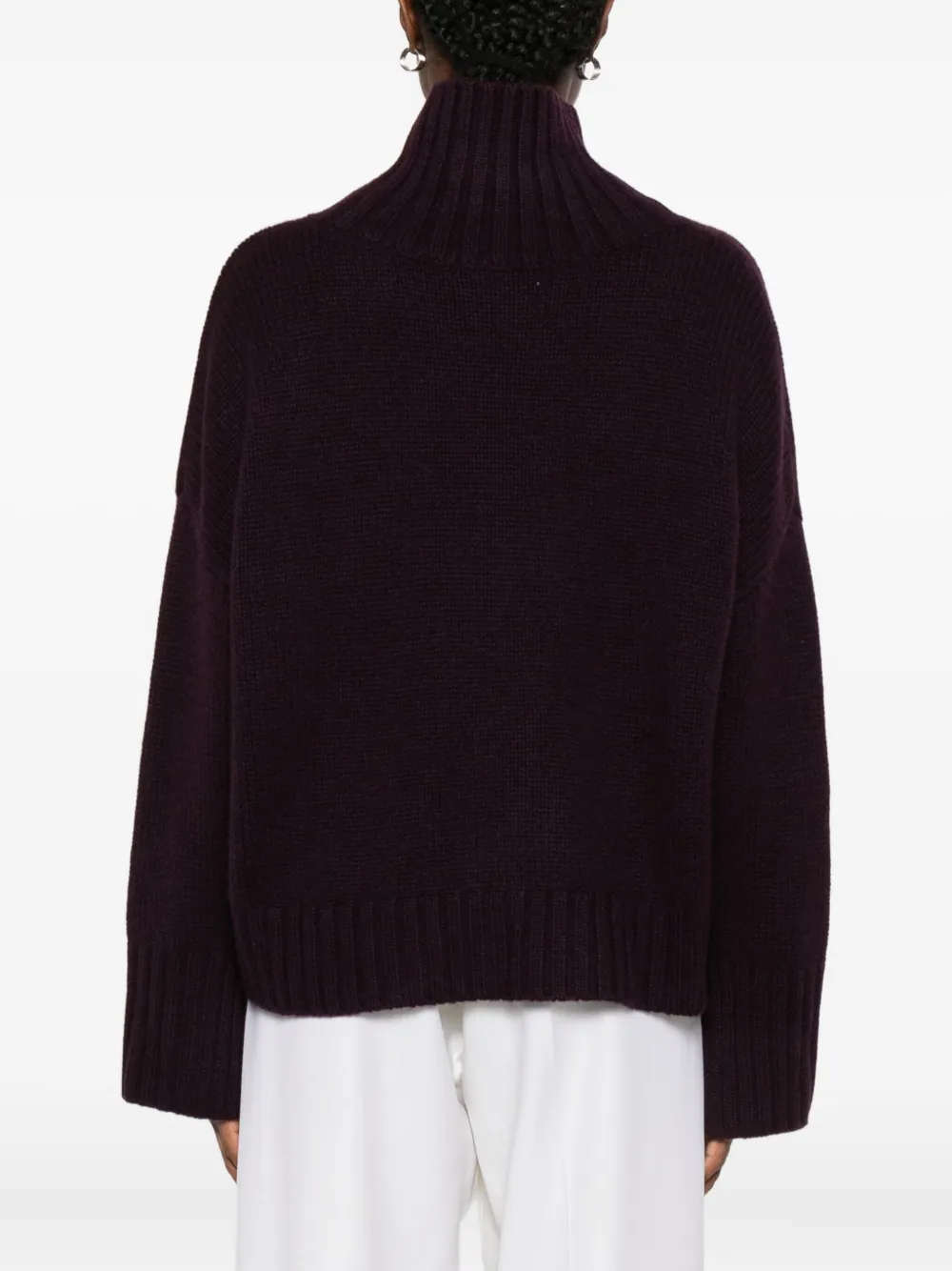 Soft Goat Turtleneck Sweater In Brown