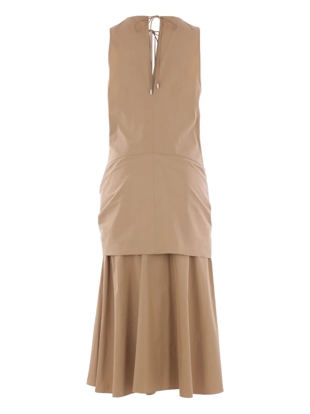 LOEWE tie-detail sleeveless day dress Beige