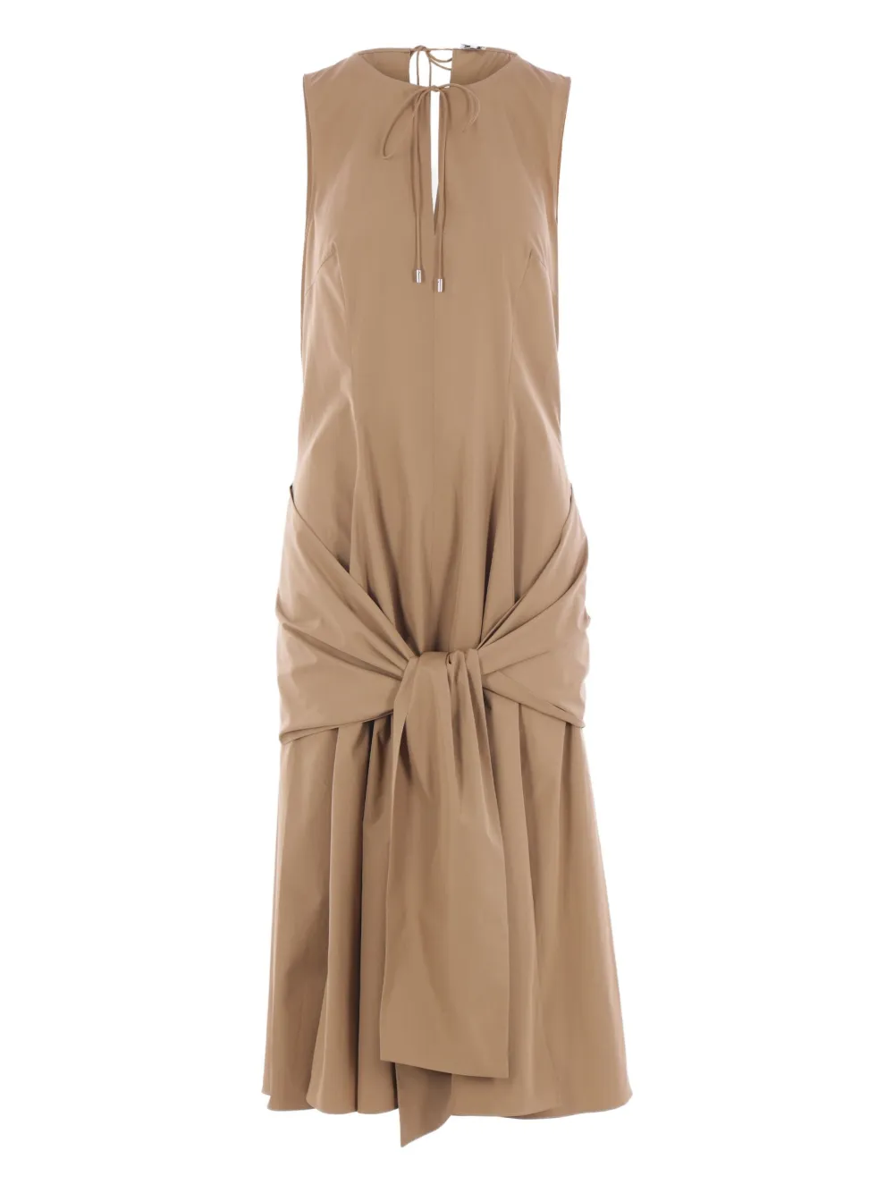 LOEWE tie-detail sleeveless day dress - ニュートラル LOEWE tie-detail sleeveless day dress - ニュートラル