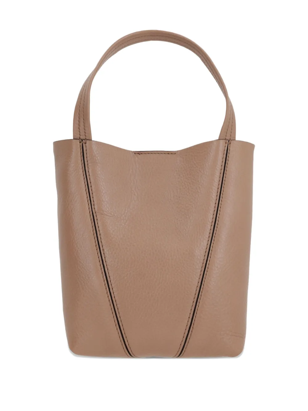 Chloé Leren shopper Bruin