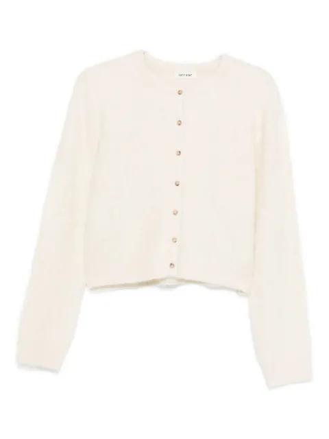 Soft Goat fine-knit button-up cardigan