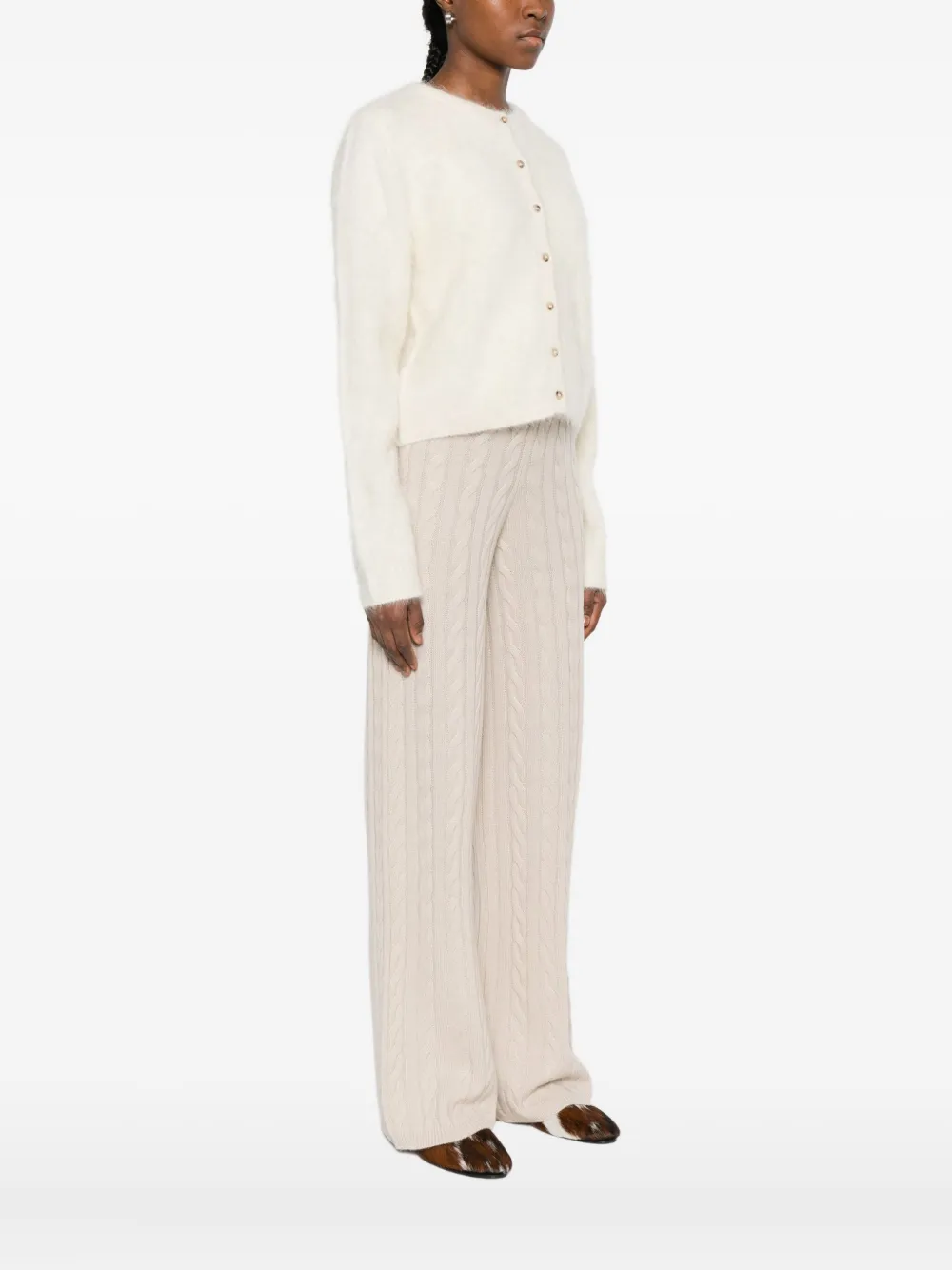 Soft Goat Fijngebreid vest Beige