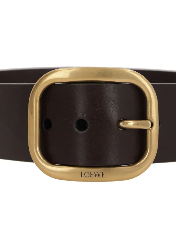 046 LOEWE ブラウンレザーベルト LOEWE バックル レザーベルト | ブラウン | FARFETCH JP