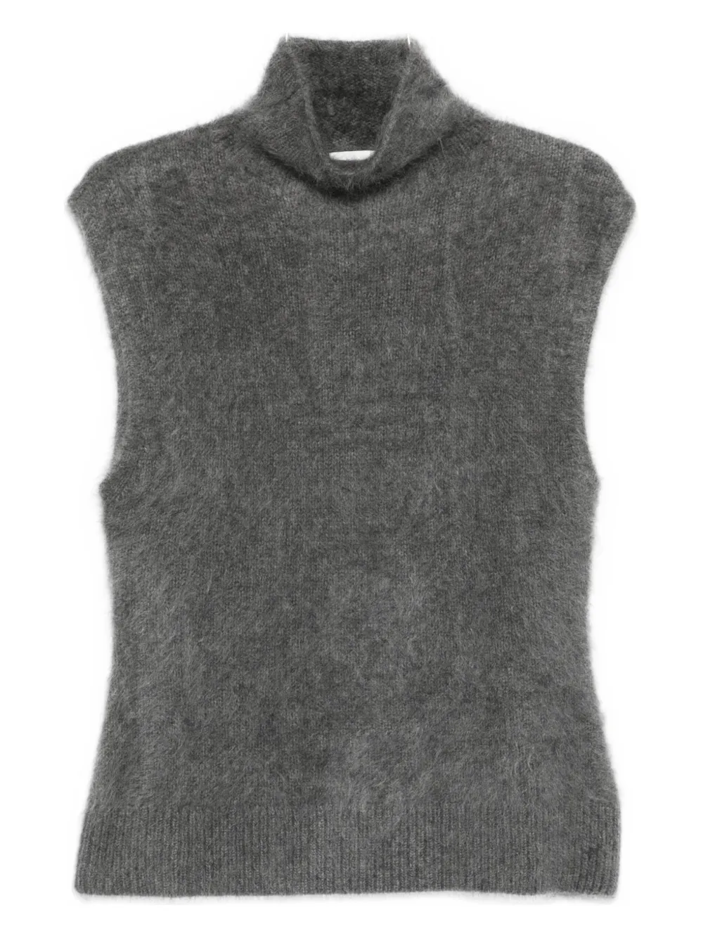 Soft Goat turtleneck vest - グレー Soft Goat turtleneck vest - グレー
