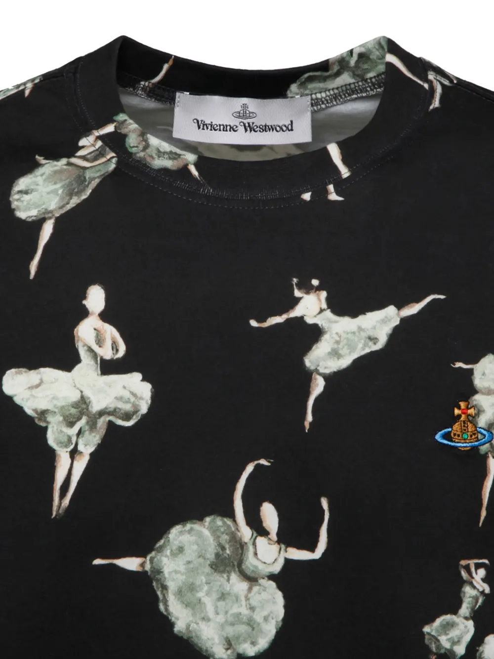 ballerina-print T-shirt