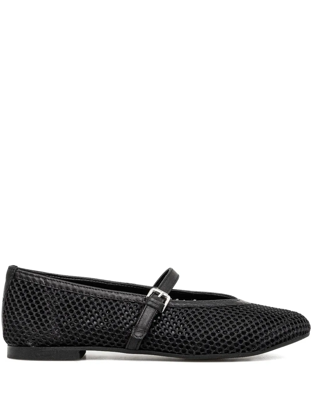 Marc O'Polo mesh buckled ballet flats Zwart