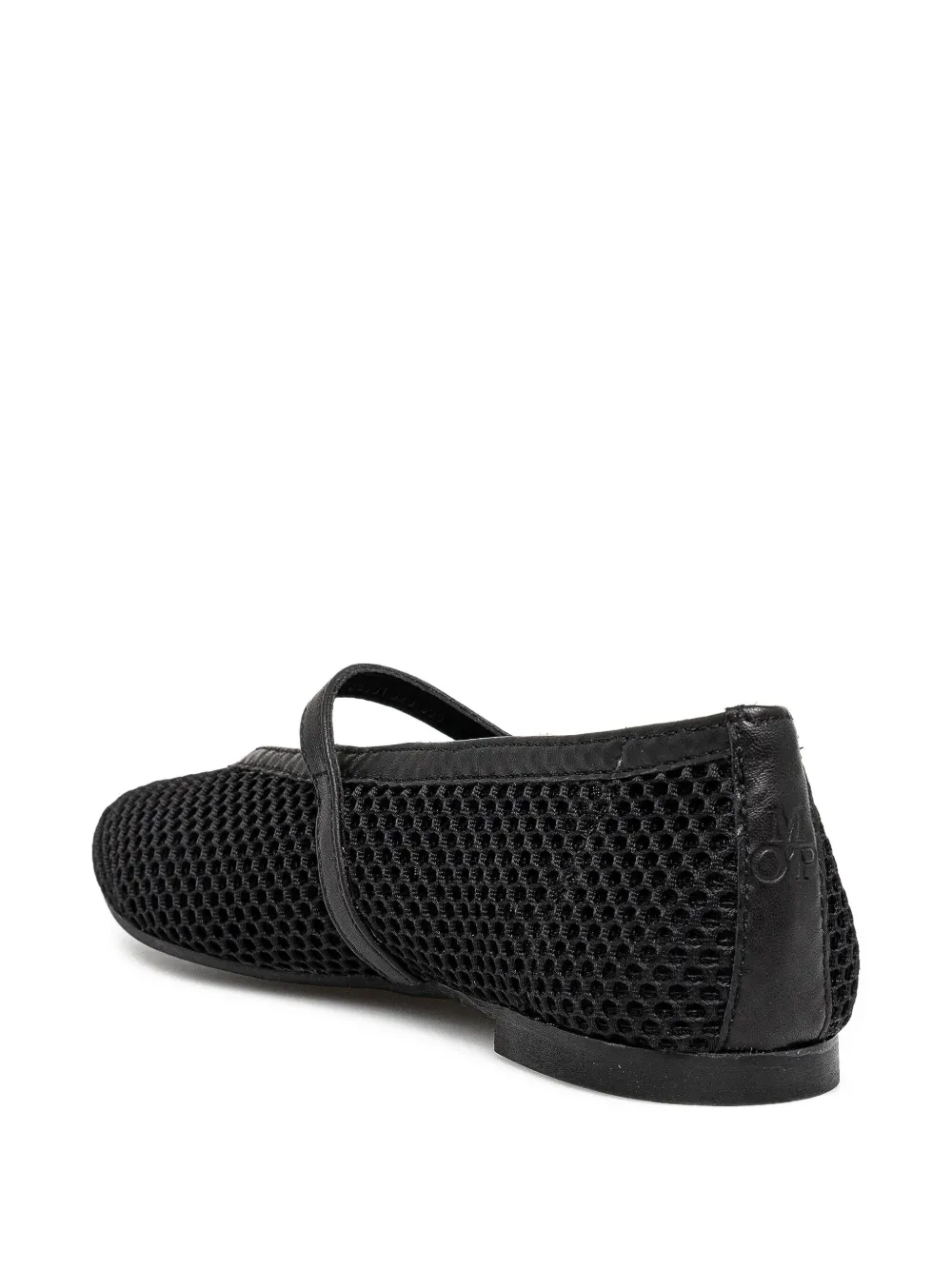 Marc O'Polo mesh buckled ballet flats Black