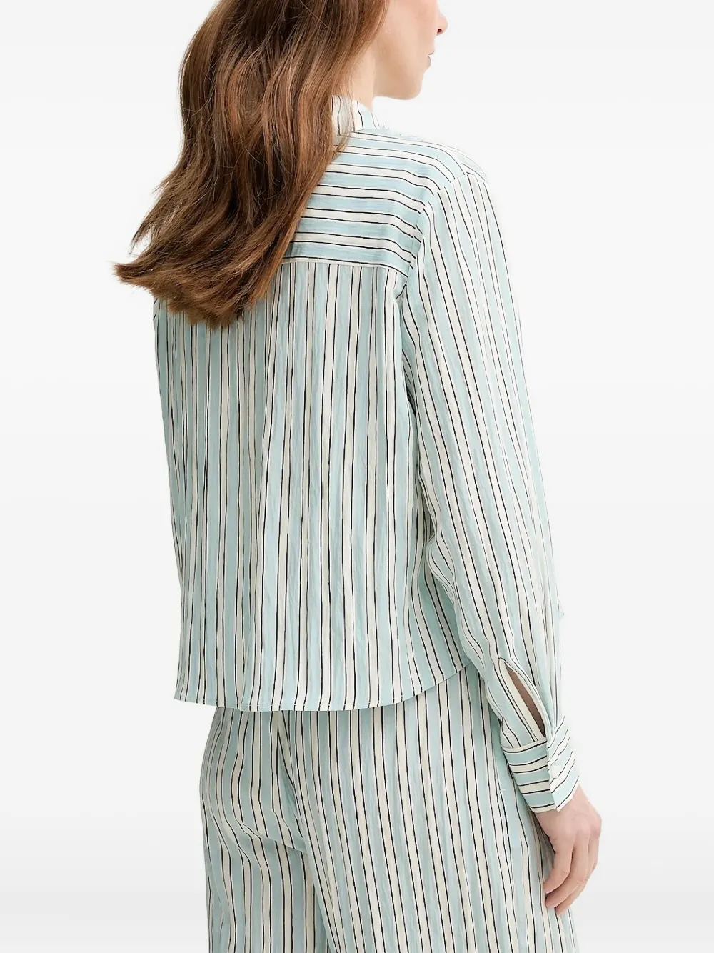 Marc O'Polo Gestreept shirt met vlakken - Blauw
