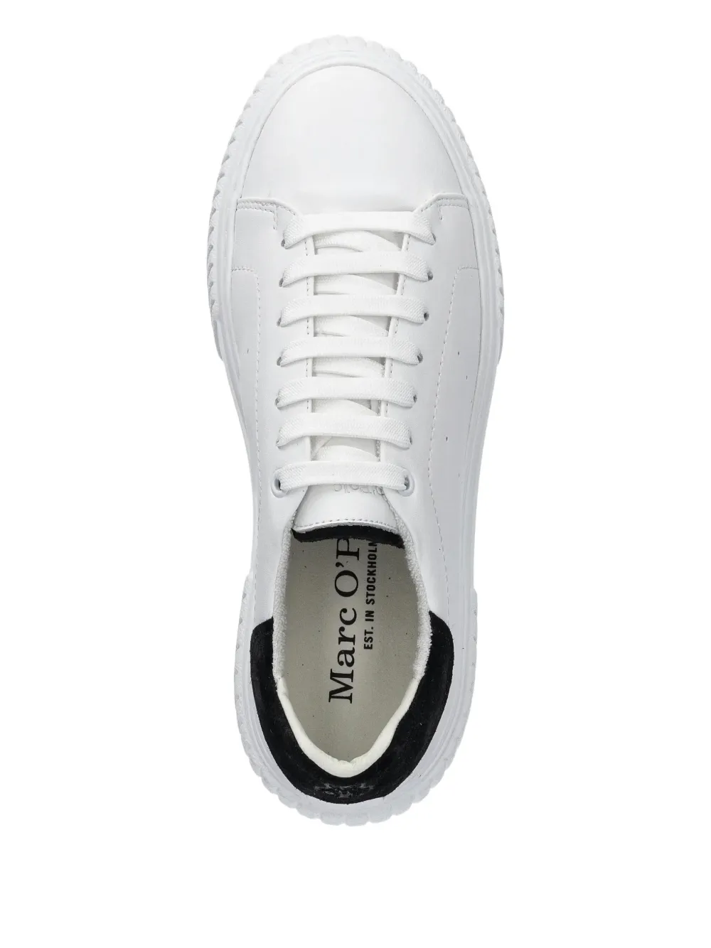 Marc O'polo Platform Leather Trainers In White