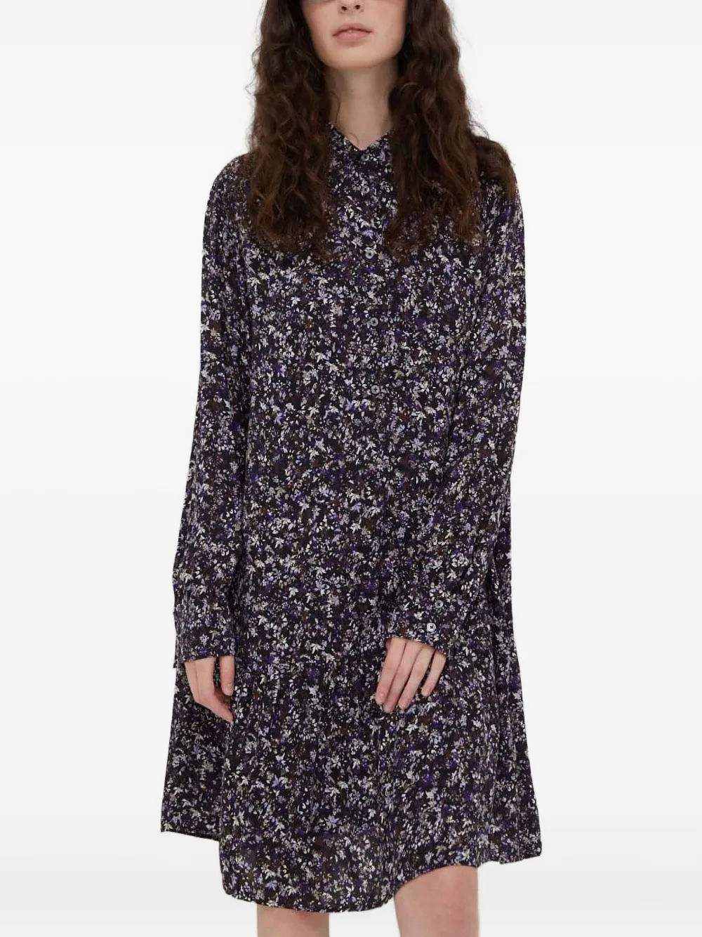 Marc O'Polo Shirtjurk met bloemenprint Paars