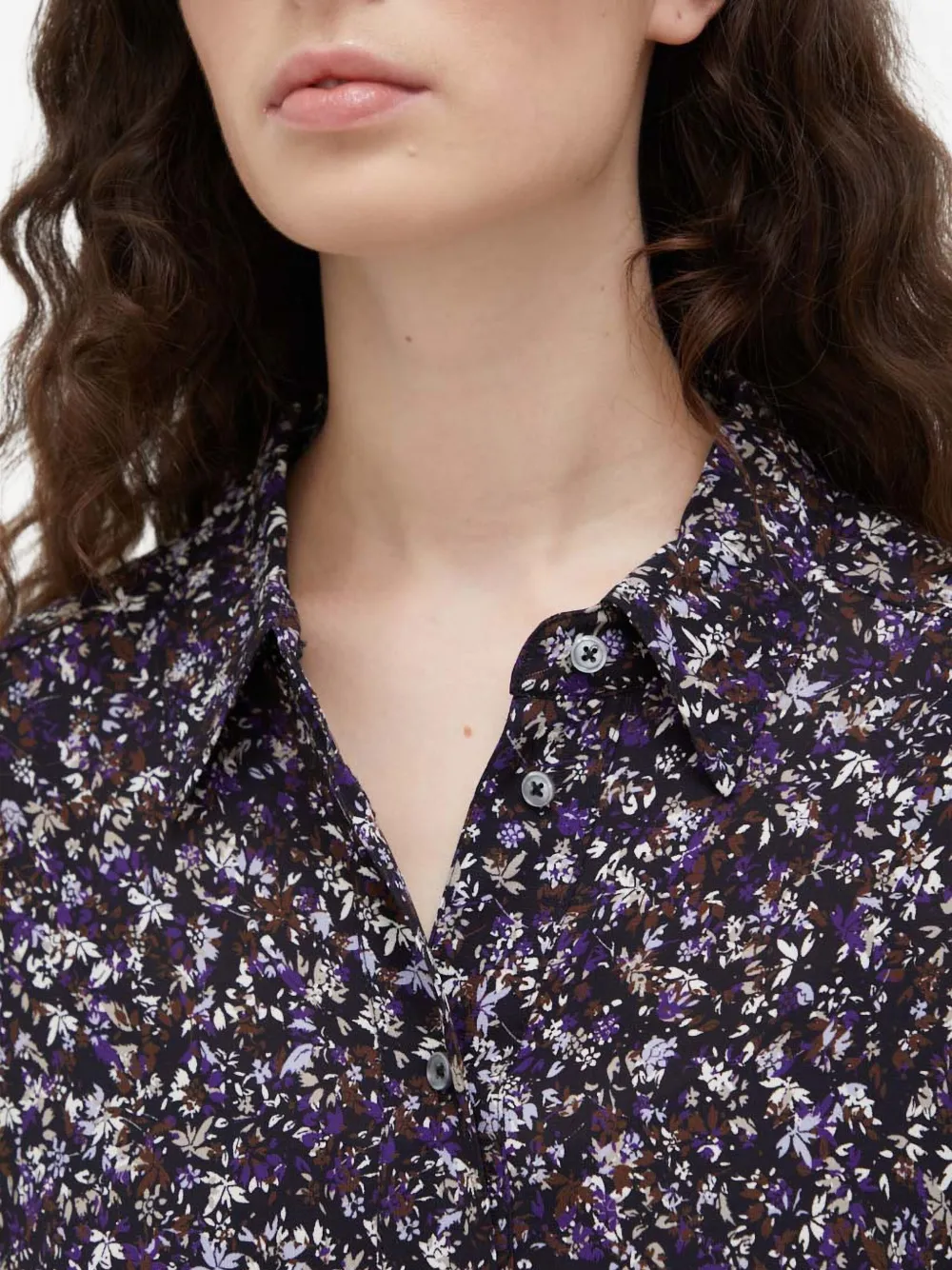 Marc O'Polo Shirtjurk met bloemenprint Paars
