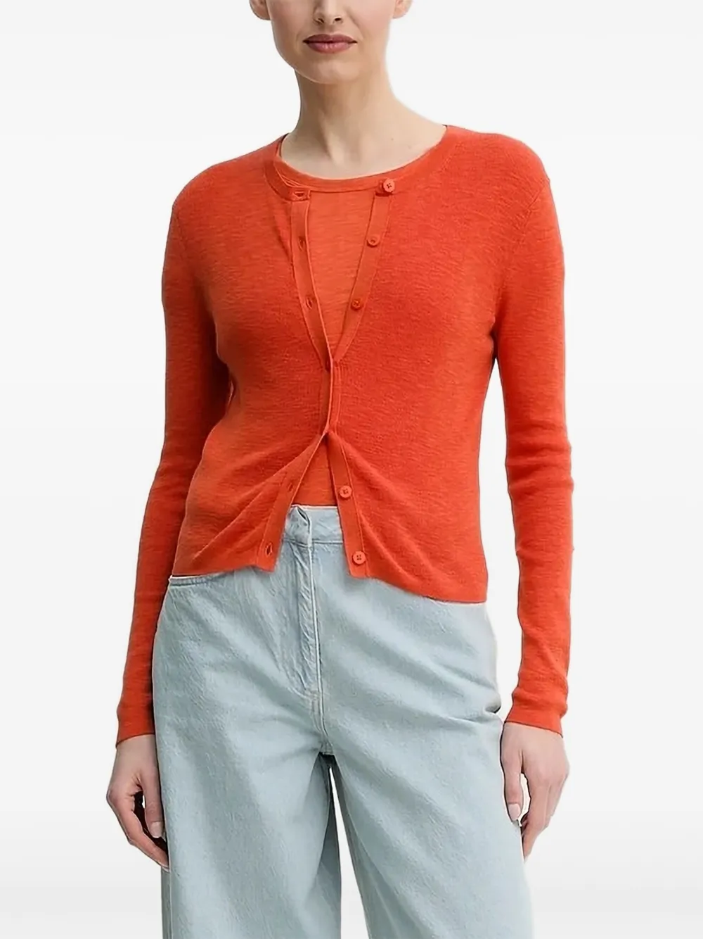 Marc O'Polo button-front cardigan Oranje