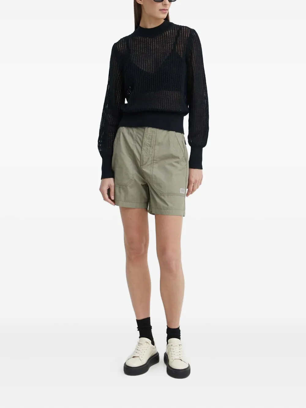 Marc O'polo Open-knit Sweater In Black