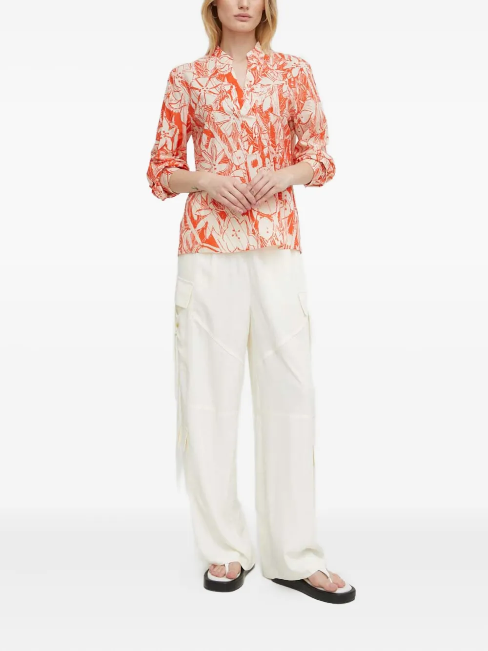 Marc O'Polo Blouse met V-hals - Oranje