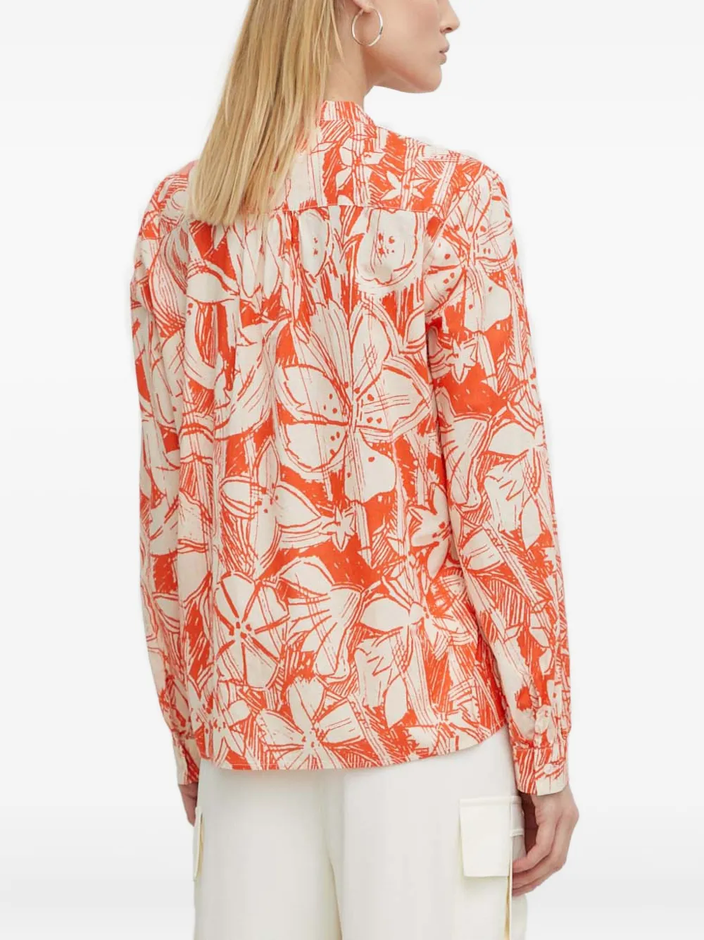 Marc O'Polo Blouse met V-hals Oranje
