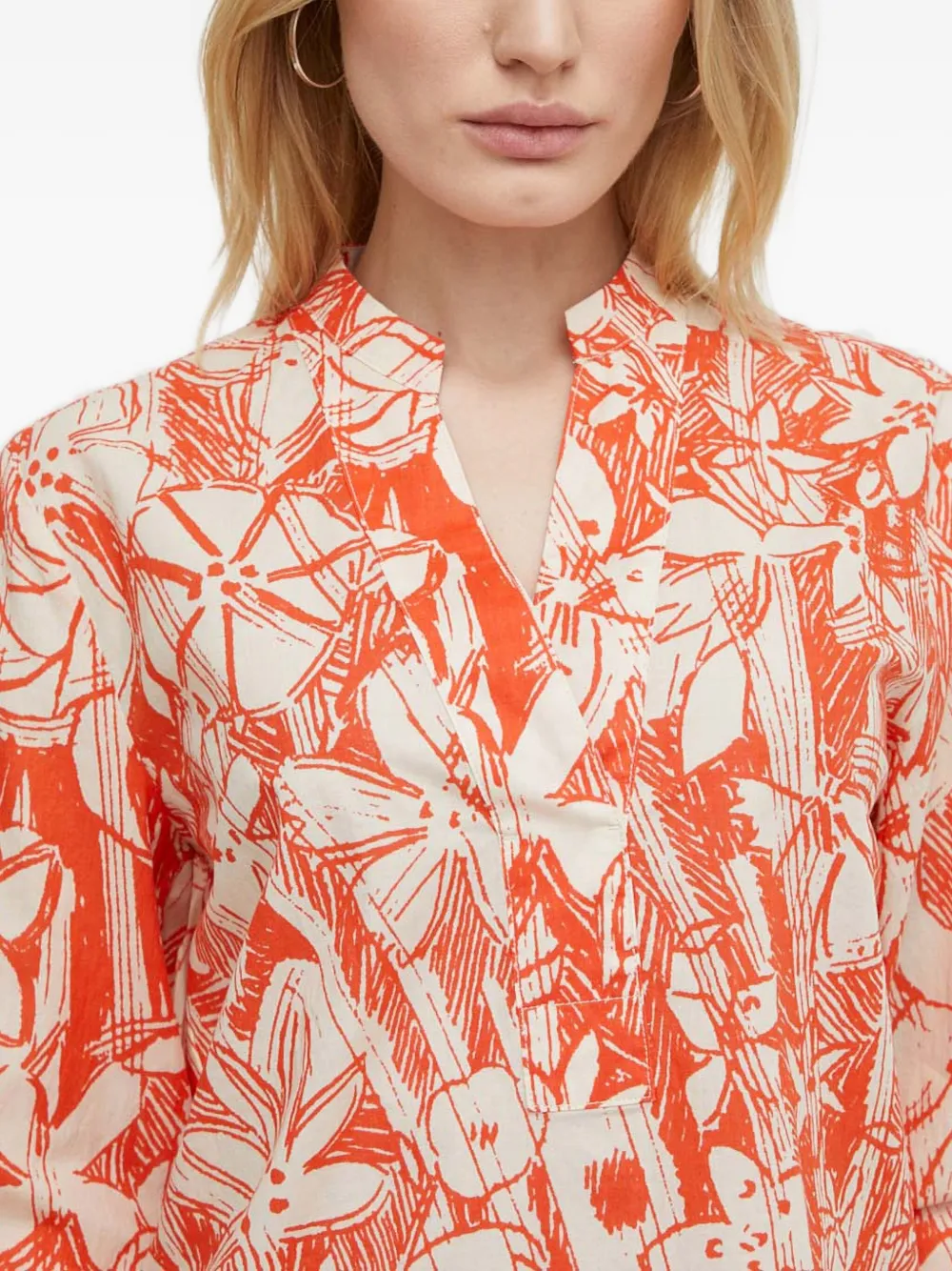 Marc O'Polo Blouse met V-hals Oranje