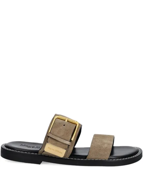 Marc O'Polo buckle-detail suede slides