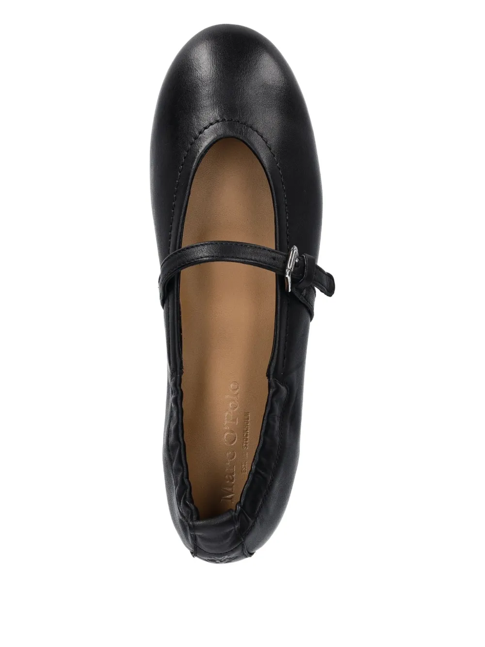 Marc O'polo Buckle-detail Ballet Flats In Black
