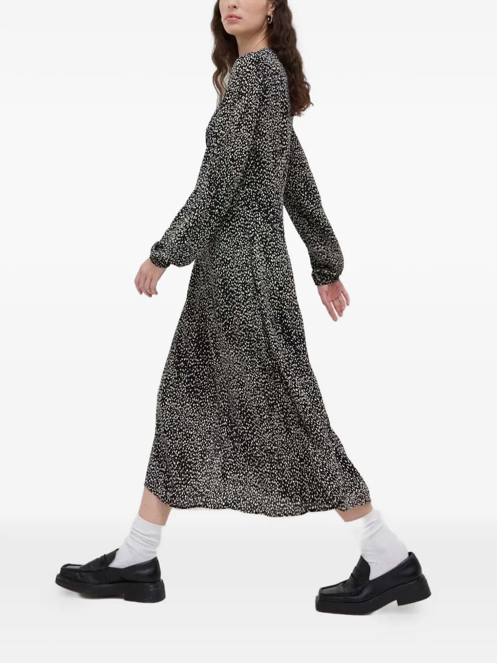  Marc O'polo Printed Midi Dress - Black 