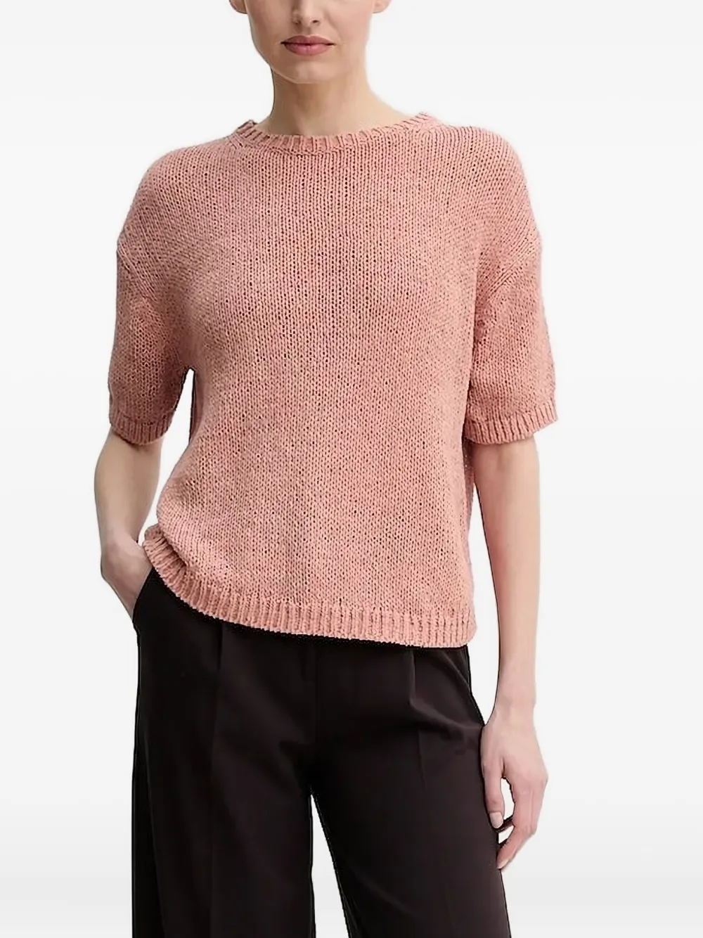 Marc O'polo Short-sleeve Sweater In Pink
