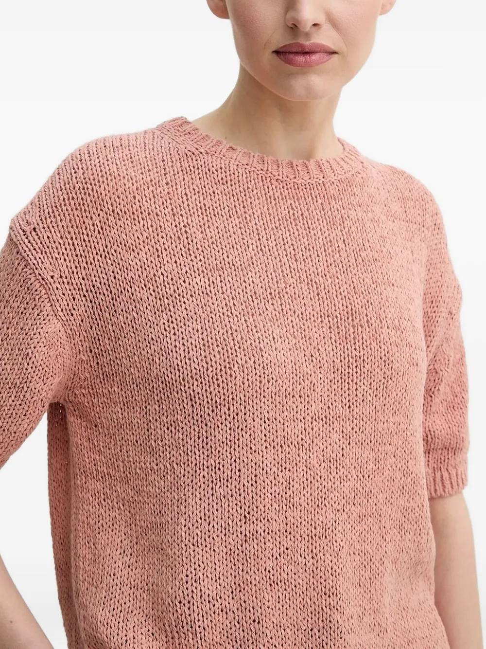 Marc O'polo Short-sleeve Sweater In Pink