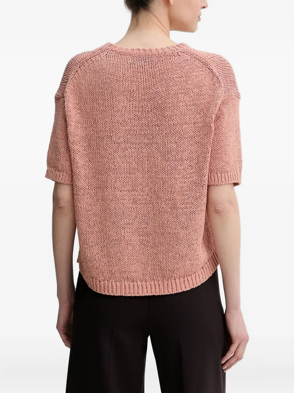 Marc O'polo Short-sleeve Sweater In Pink
