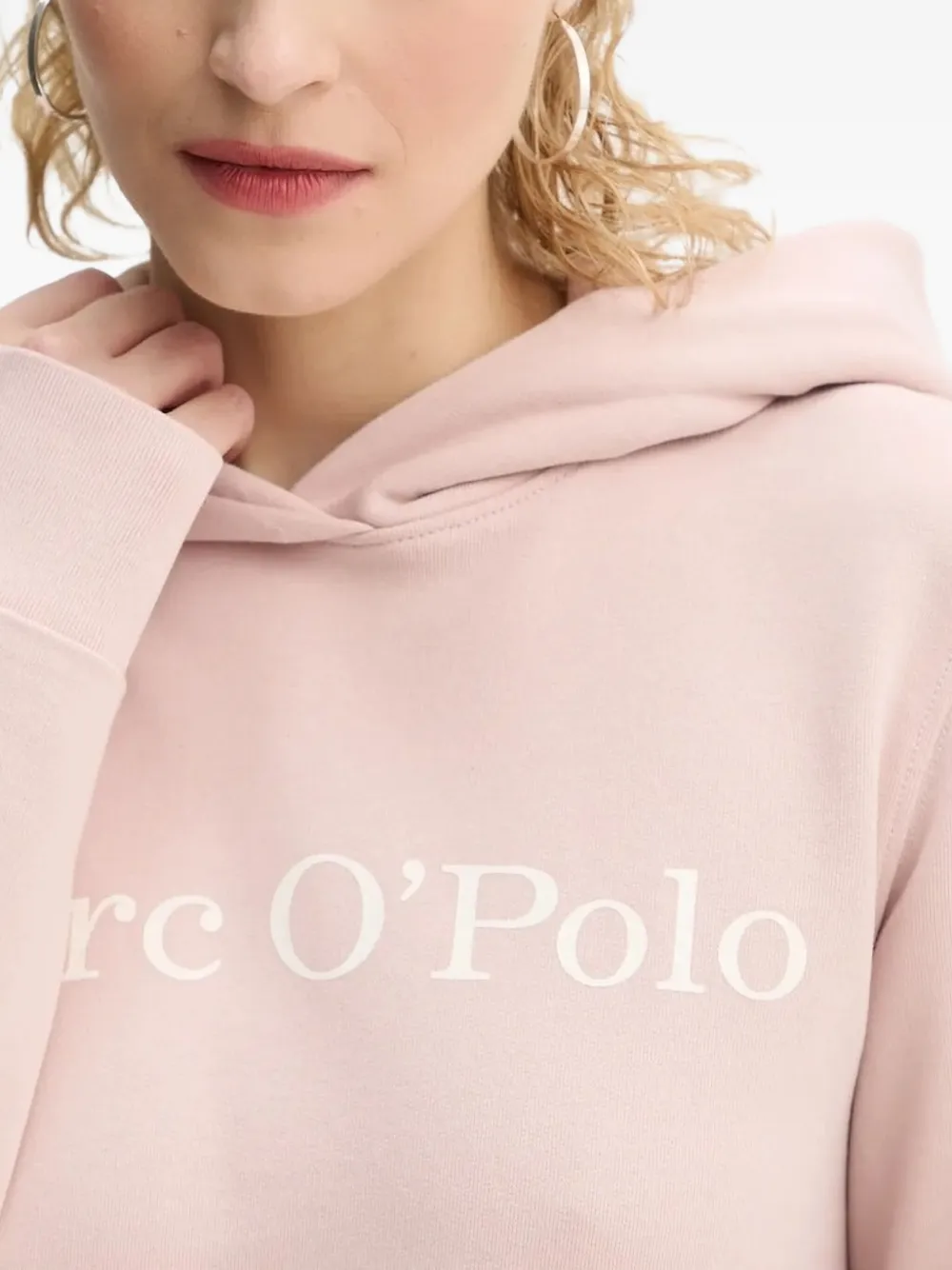 Marc O'Polo logo-print hoodie - Roze