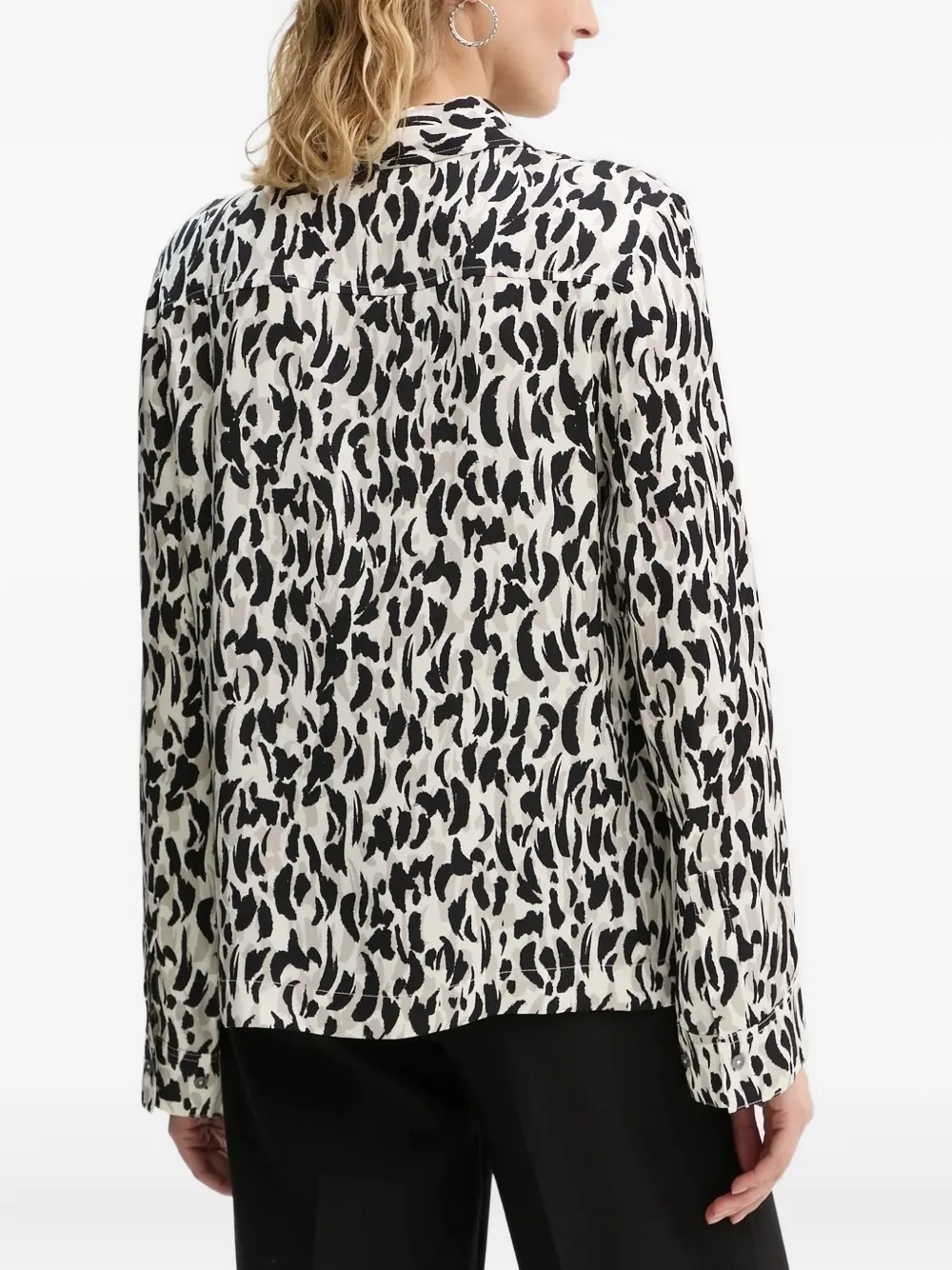 Marc O'Polo abstract-print shirt - Wit