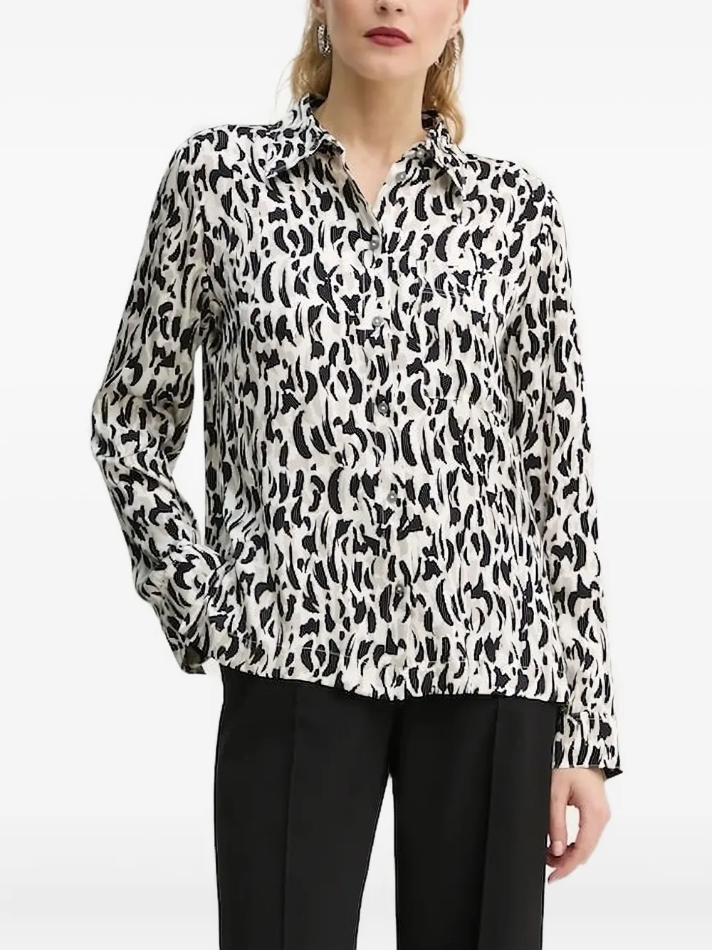 Marc O'Polo abstract-print shirt | White | Image 1