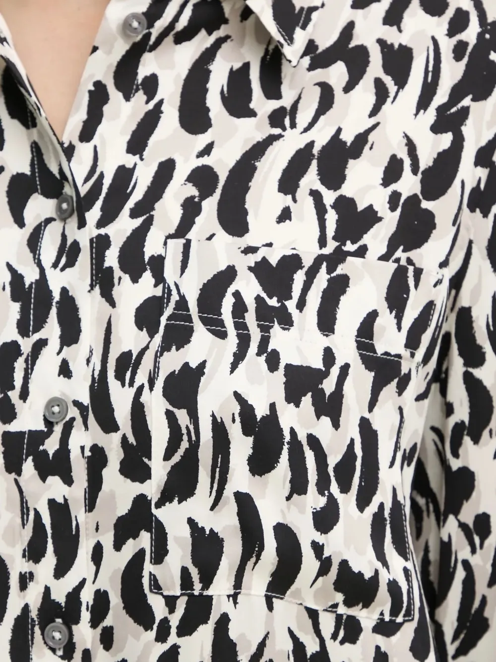 Marc O'Polo Blouse met abstracte print Wit