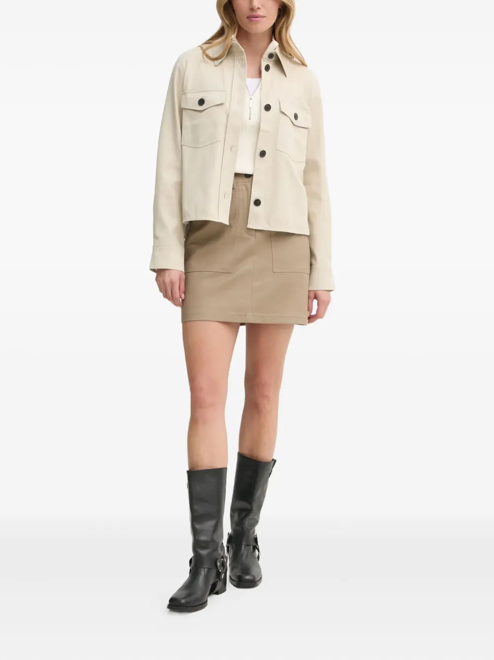 Marc O'Polo Rok met knoopsluiting - Beige