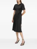 Marc O'Polo tie-side short-sleeve midi dress - Black