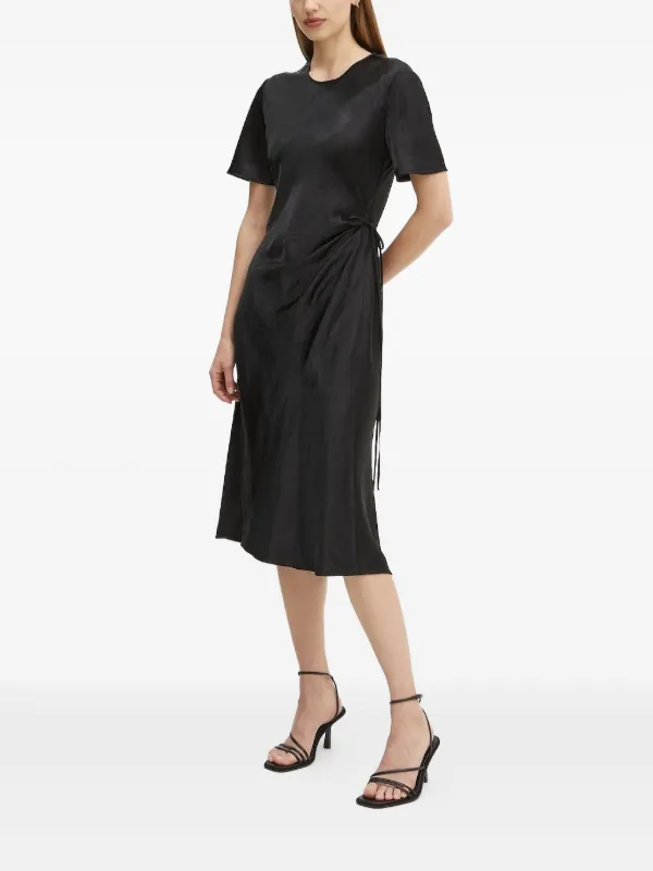 alexandre tie midi dress SIR the Label Alexandre Knot Dress – Boutique Hire