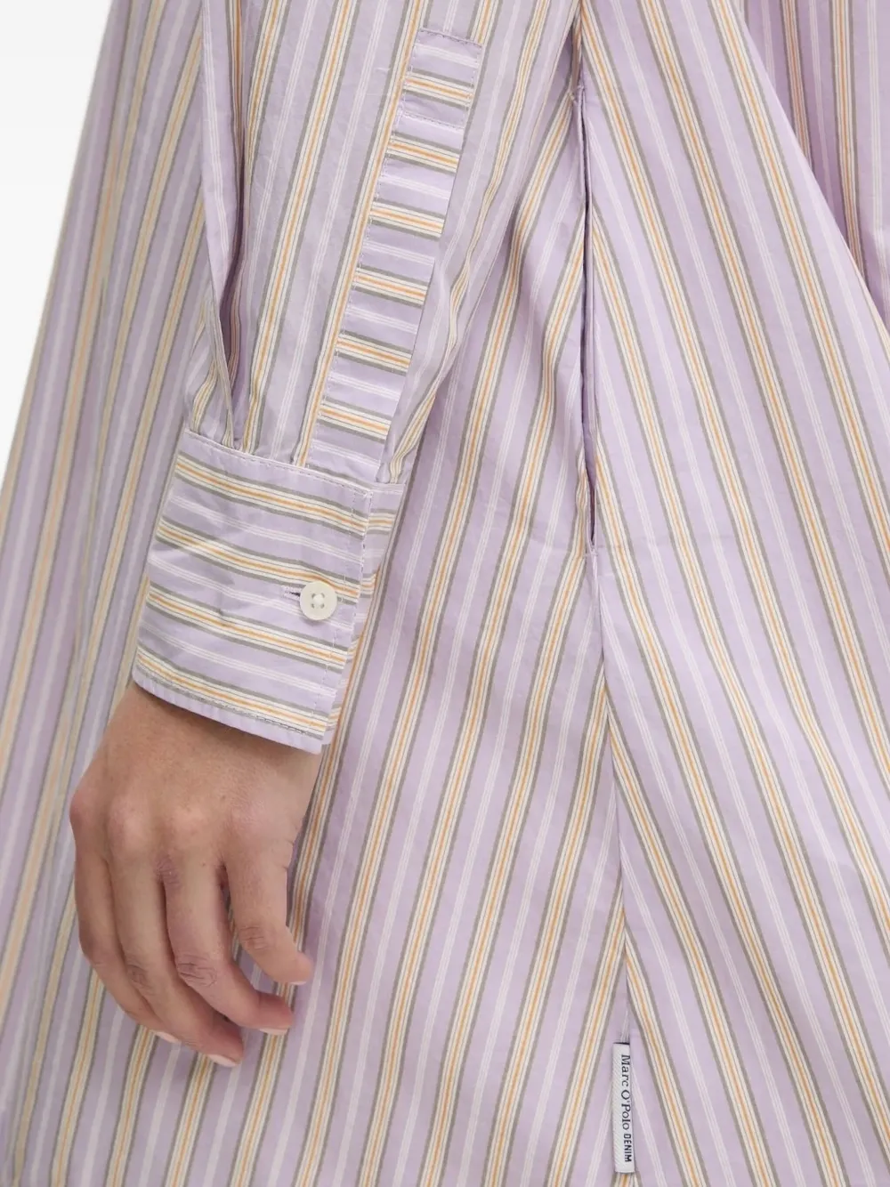 Marc O'Polo striped shirt dress Paars